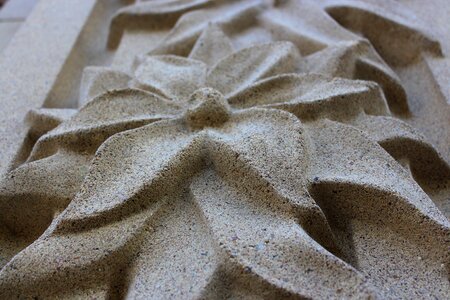 Architecture flower shaped stone
