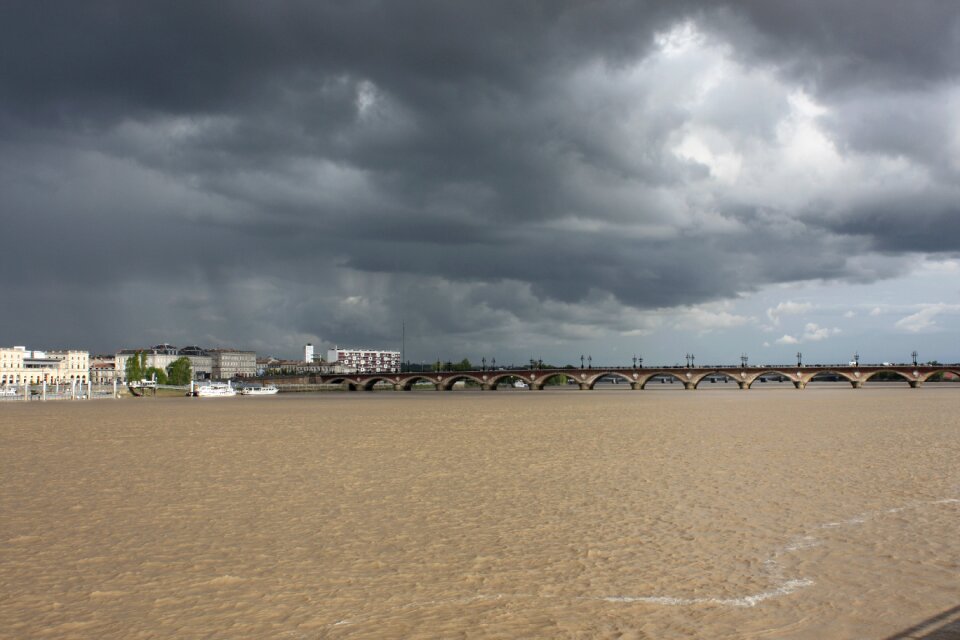 Clouds garonne bridge
