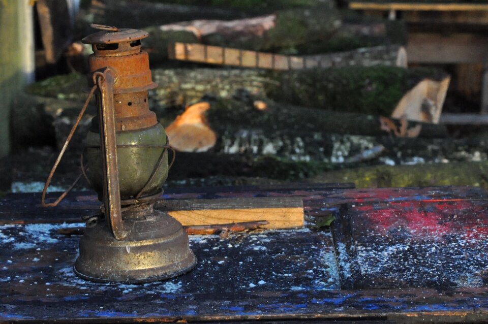 Oil lamp lamp rust photo