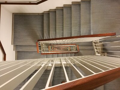 Staircase winding 13th floor photo