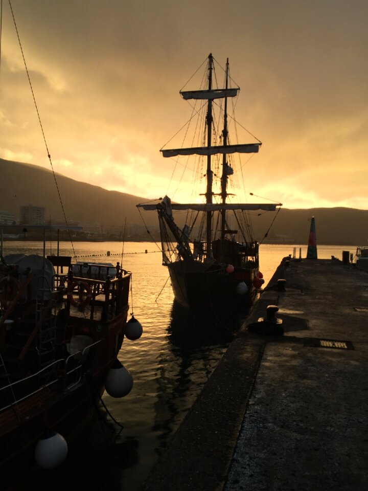 Spring sailing boat port