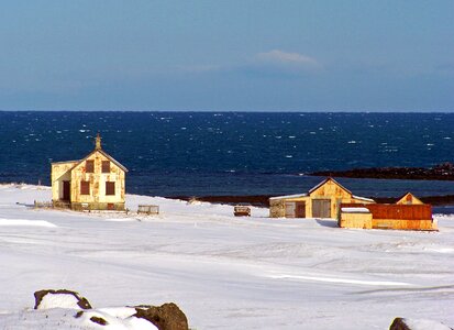 Snow landscape winter north atlantic photo