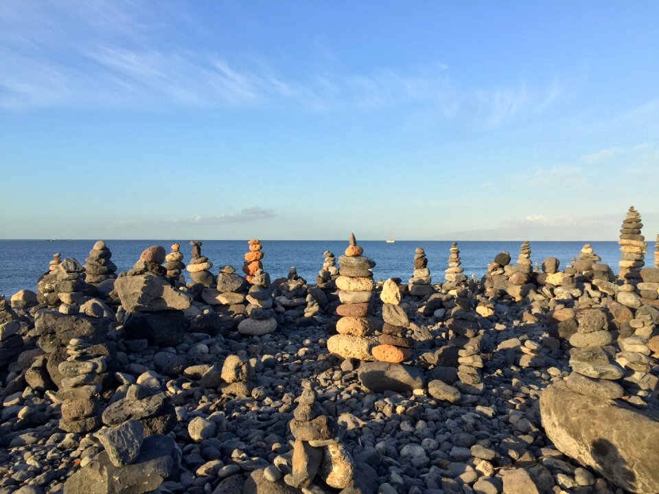 Landscape coastal stones