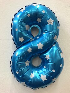 Eight balloon blue