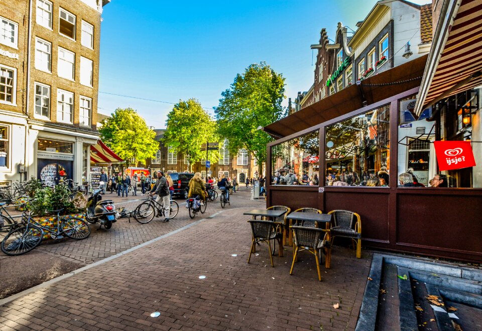 Cafe sidewalk street photo