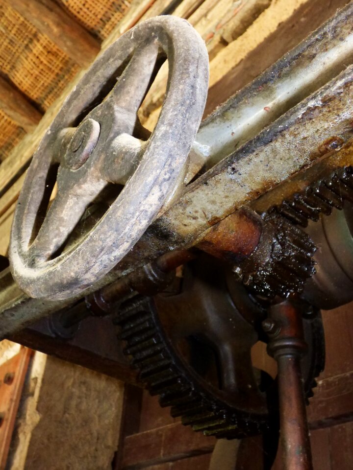 Vintage gears steering wheel