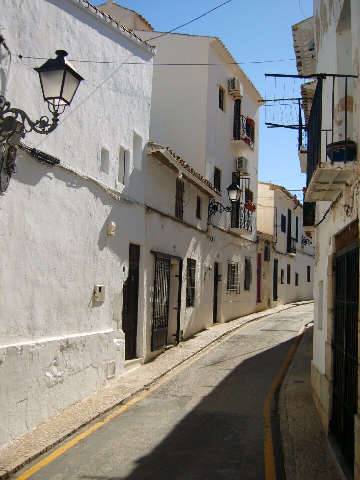 Streets houses facade