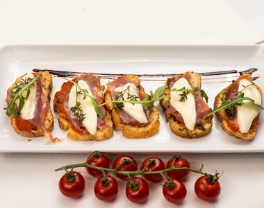 Gourmet bruschetta italian