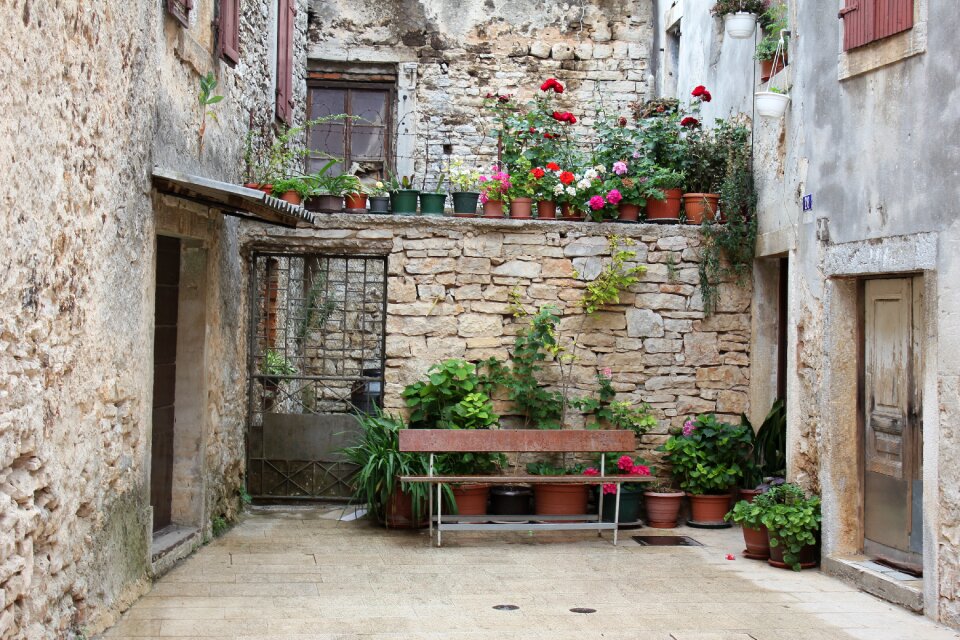 Backyard planters romantic