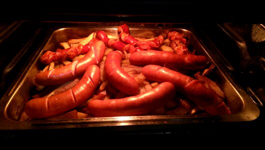 Oven food black meat