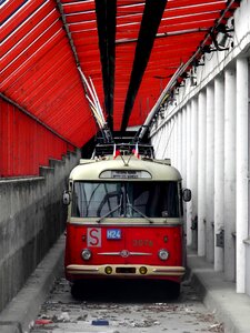 Trolleybuses depot transport