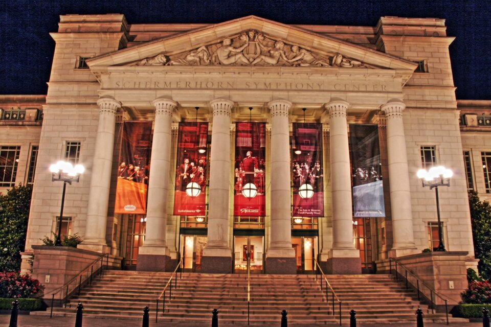 Symphony building columns
