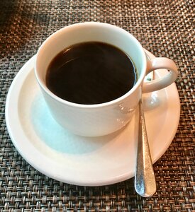 Cup drink dark coffee photo