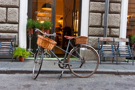 Retro bicycle basket leisure photo