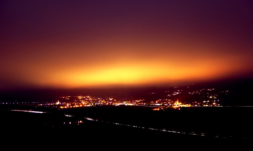 Mystical sky landscape photo