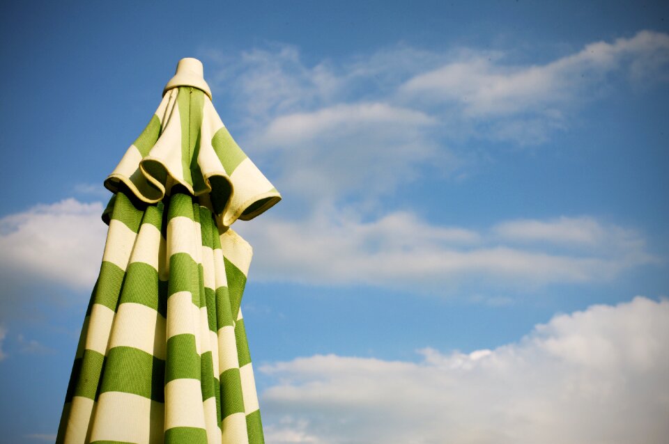 Summer blue sky sun umbrella