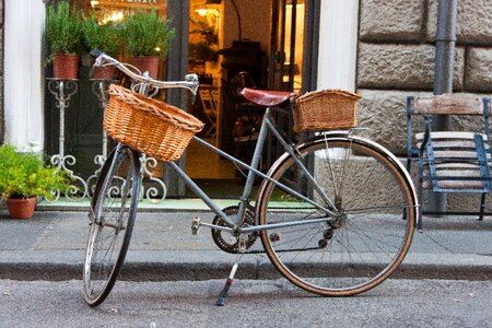 Retro bicycle basket leisure photo