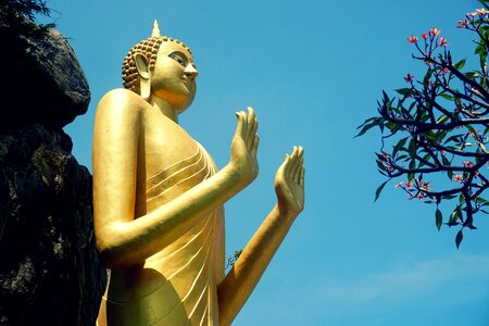 Buddhism blue buddha photo