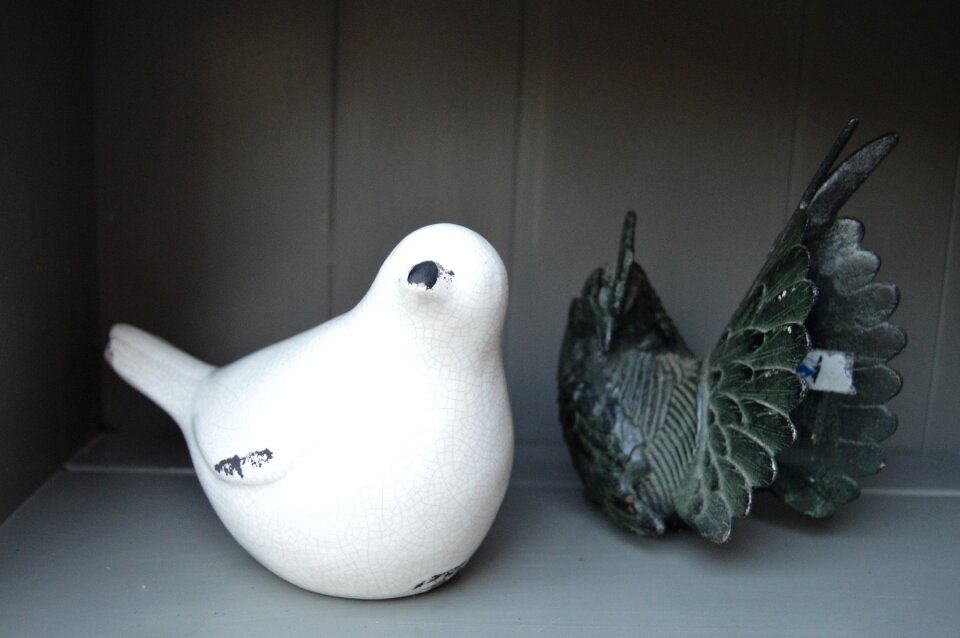 Vintage birds pottery