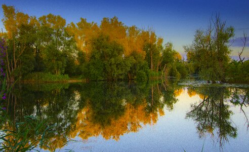 Water rural autumn