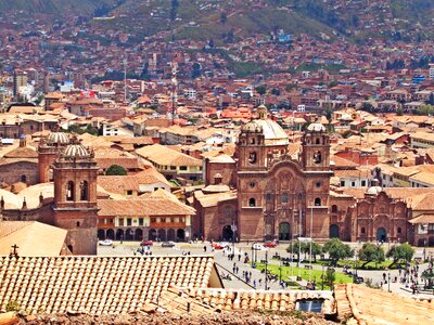 Cusco colonial architecture south america photo
