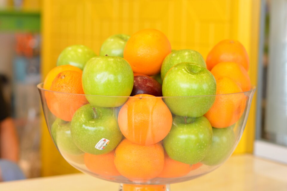 Glass bowl vitamins