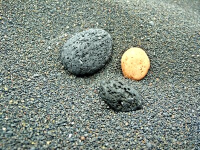 Pebbles beach black photo