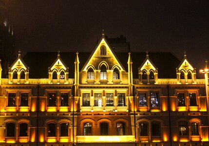 Shanghai night view building