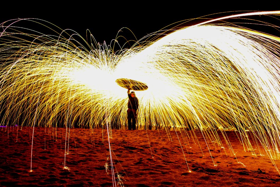 Shining lights fireworks photo