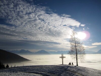 Cross summit mountains photo