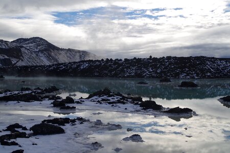Blue icelandic lake photo