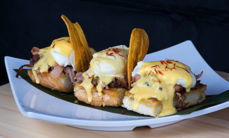 Breakfast benedict meal