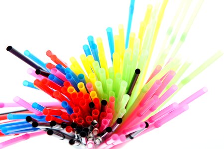 Colorful beverages plastic tubes
