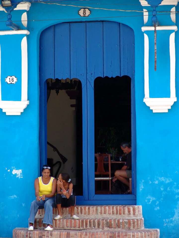 Old house blue house family