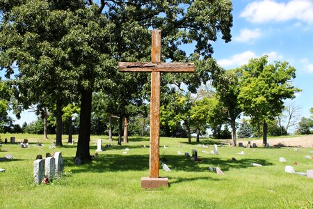 Graveyard monument crucifix photo