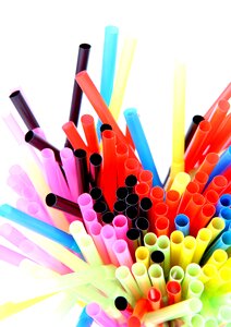 Colorful beverages plastic tubes
