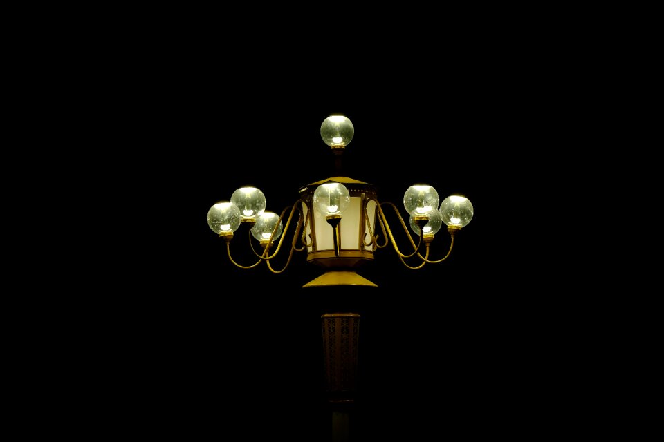 Lamp the dark night street lamp