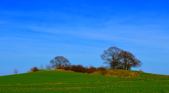 Nature blue sky hill photo