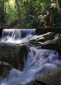 Nature waterfall buddhism photo