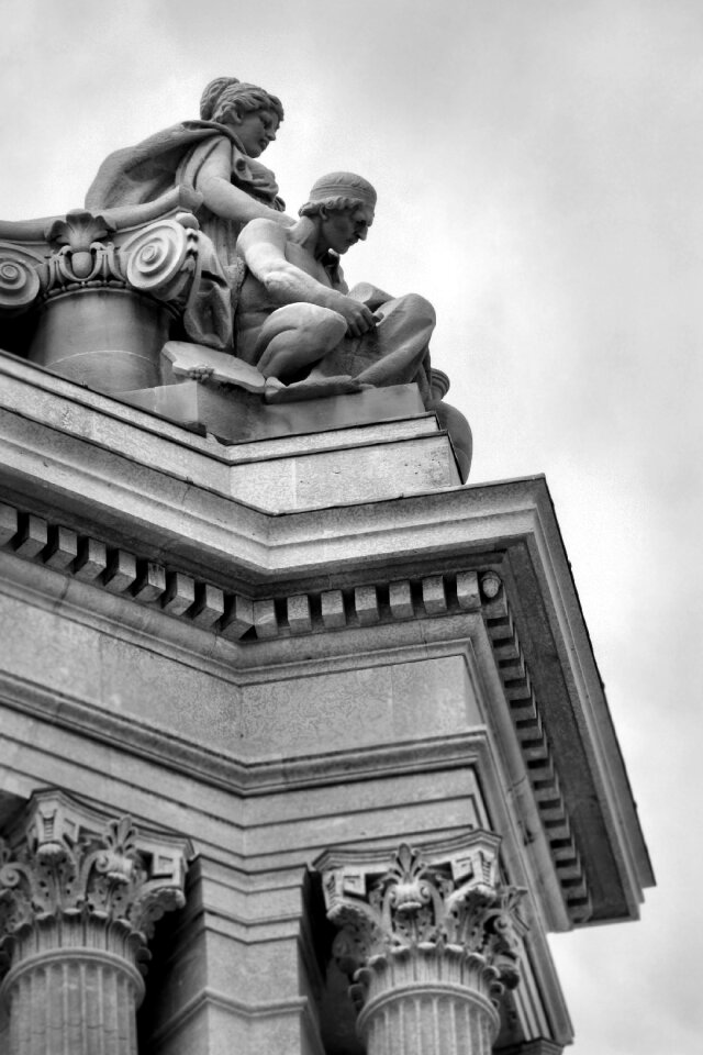 Monochrome statue statues