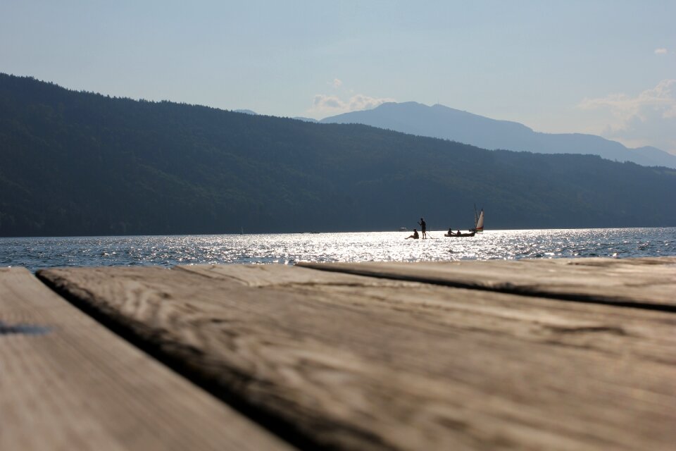 Boardwalk jetty sky