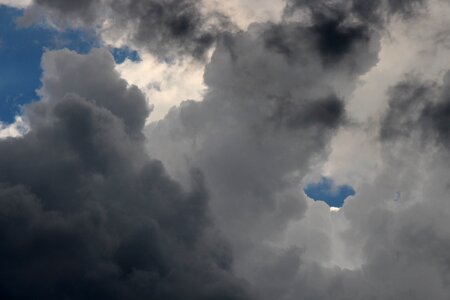 Cloudscape blue sky clouds gray heaven photo