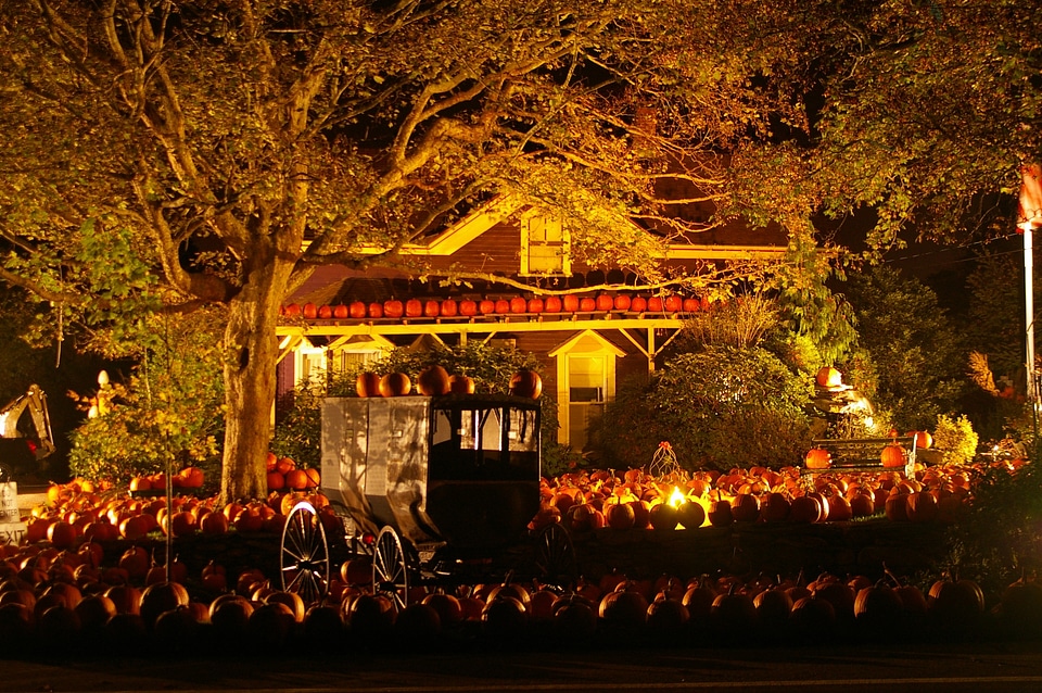 Scary spooky halloween house
