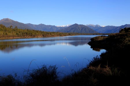 The southern alps sunny days tourism photo