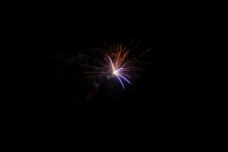 New year's eve pyrotechnics rocket photo