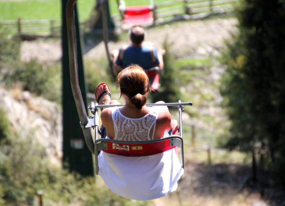 Alpine summer cable car