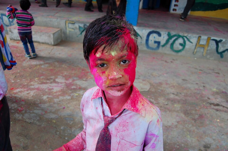 Beautiful girl colorful
