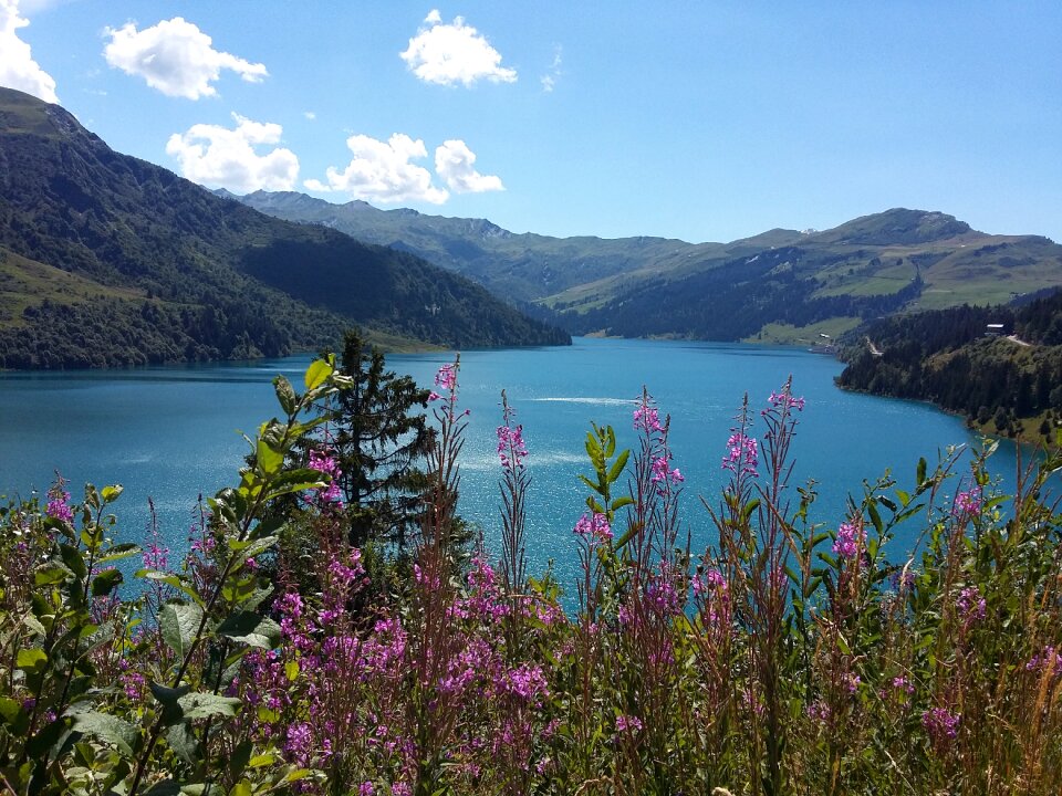 Mountain dam of roselend savoie