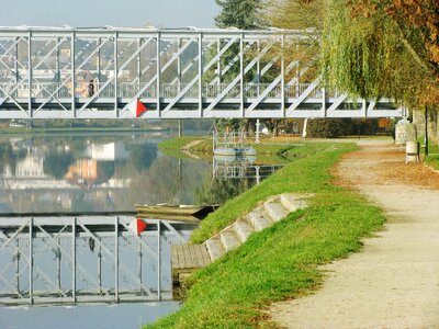 Mirroring river water photo