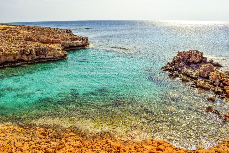 Transparent nature coastline